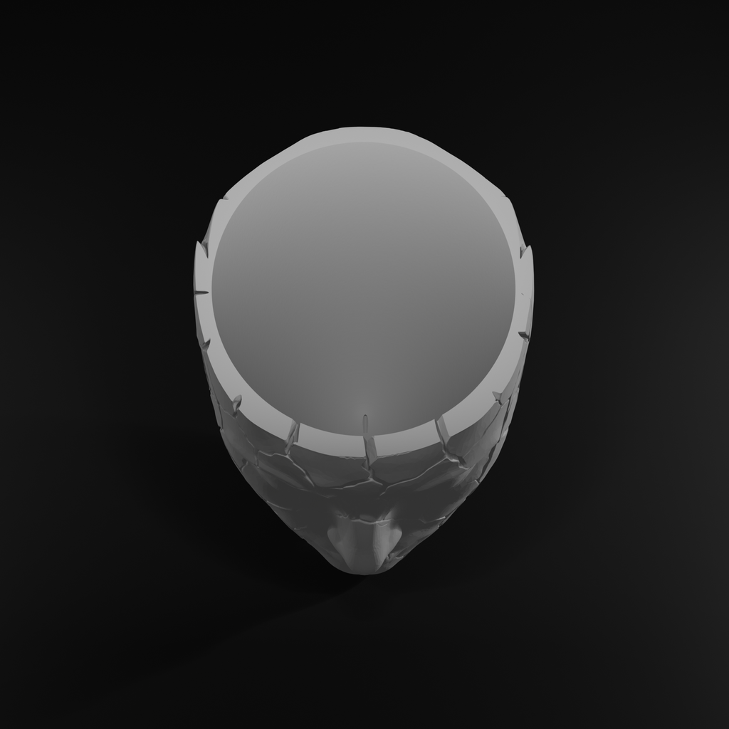Cracked Face Planter STL File for 3D Printing – Modern Sculptural Pot