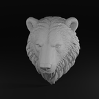 Bear Wall Art STL File for 3D Printing – Rustic Wildlife Decor