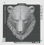 Bear Wall Art STL File for 3D Printing – Rustic Wildlife Decor