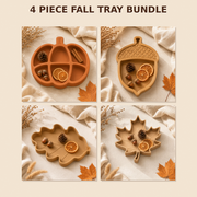 Fall Tray Bundle STL Files – Pumpkin, Acorn, Maple Leaf and Oak Leaf Catchall Trays for 3D Printing