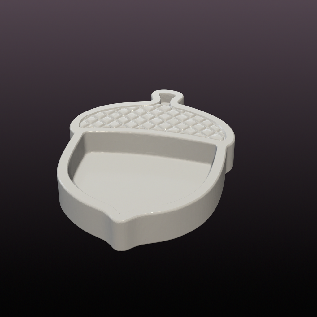 Acorn Catchall Tray STL File – Fall Organizer for 3D Printing