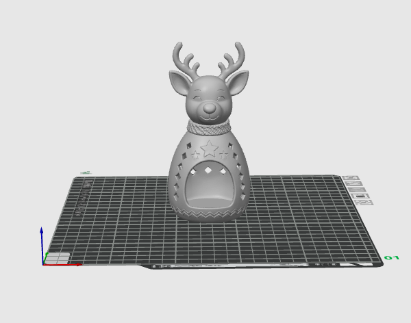 Christmas Reindeer LED Tealight Holder STL File – 3D Printable Holiday Lantern Decor