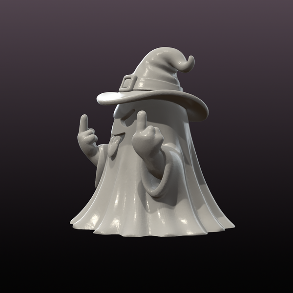 Rude Witch Ghost LED Tealight Cover STL – Halloween 3D Print File