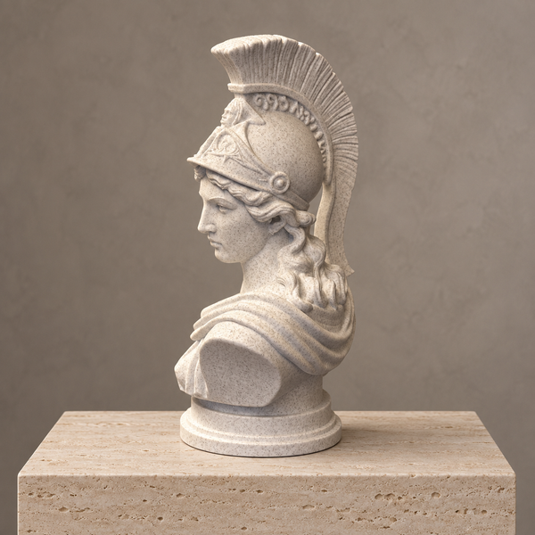 Athena Bust Statue – Greek Goddess Sculpture for Classical Home Decor