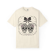 Coquette Checkered Skull Bow PNG | Gothic Pink Shirt Design