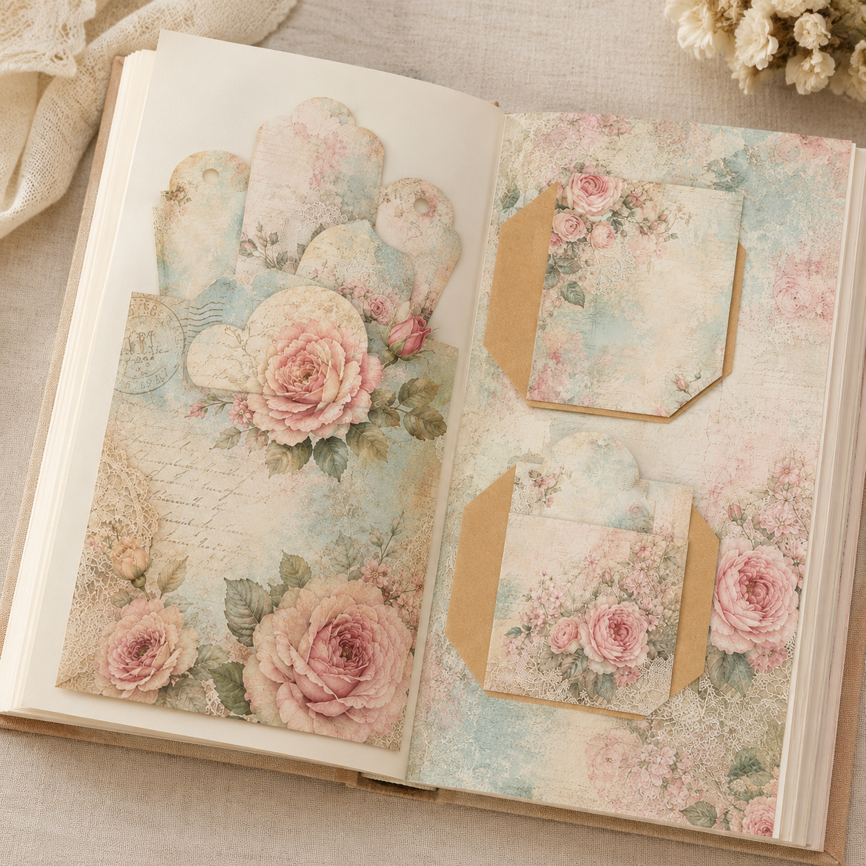 Cottage Rose Junk Journal Mini Kit Printable