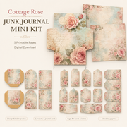 Cottage Rose Junk Journal Mini Kit Printable PDF File