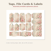 Cottage Rose Junk Journal Mini Kit Printable PDF File