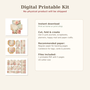 Cottage Rose Junk Journal Mini Kit Printable PDF File