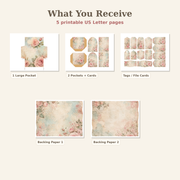 Cottage Rose Junk Journal Mini Kit Printable PDF File