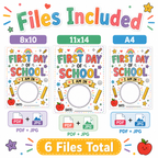 First Day of School Sign Printable | Back to School Photo Prop Poster 8x10 11x14 A4