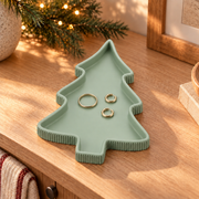Fluted Christmas Tree Tray STL – Holiday Trinket and Jewelry Organizer