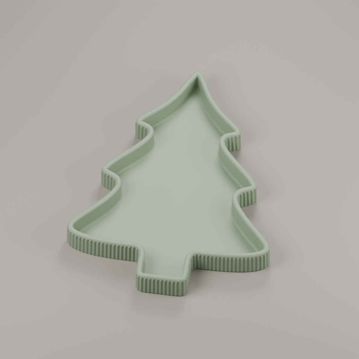 Fluted Christmas Tree Tray STL – Holiday Trinket and Jewelry Organizer