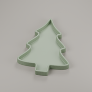 Fluted Christmas Tree Tray STL – Holiday Trinket and Jewelry Organizer