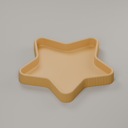 Fluted Star Tray STL – Jewelry, Trinket and Holiday Organizer