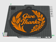height-colored slicer preview with black base and orange raised details