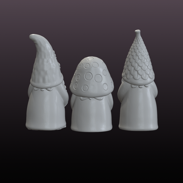 Autumn Woodland Gnome STL Bundle – 3 Garden Gnome 3D Print Files