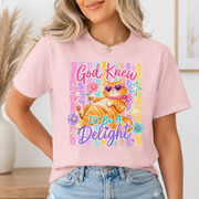God Knew I’d Be A Delight Cat PNG Design – Cute Christian Shirt Sublimation File