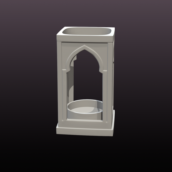 Gothic Arch LED Tealight Holder STL | 3D Printable Candle Lantern Decor