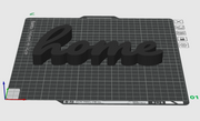 HOME Sign STL File – Freestanding Cursive Word Decor for 3D Printing