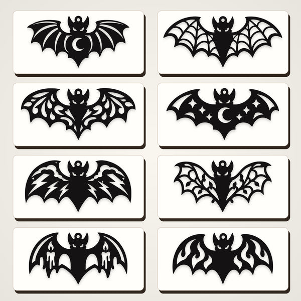 Halloween Hanging Bat Ornament STL Bundle – 8 Printable Bat Designs