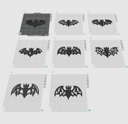 Halloween Hanging Bat Ornament STL Bundle – 8 Printable Bat Designs