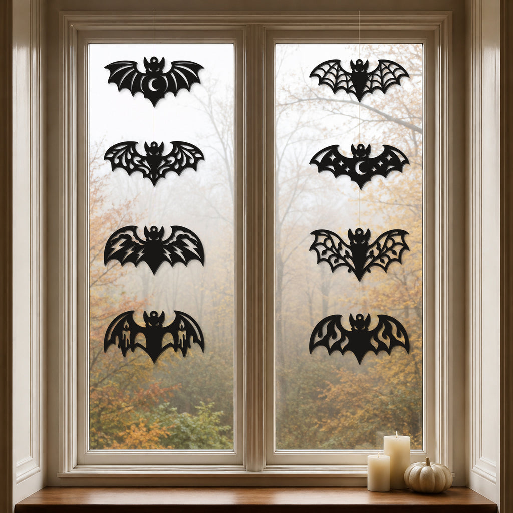 Halloween Hanging Bat Ornament STL Bundle – 8 Printable Bat Designs