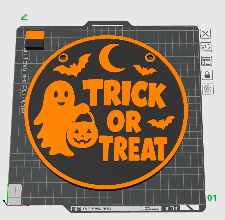 Halloween Door Sign STL & 3MF – Trick or Treat 3D Print File