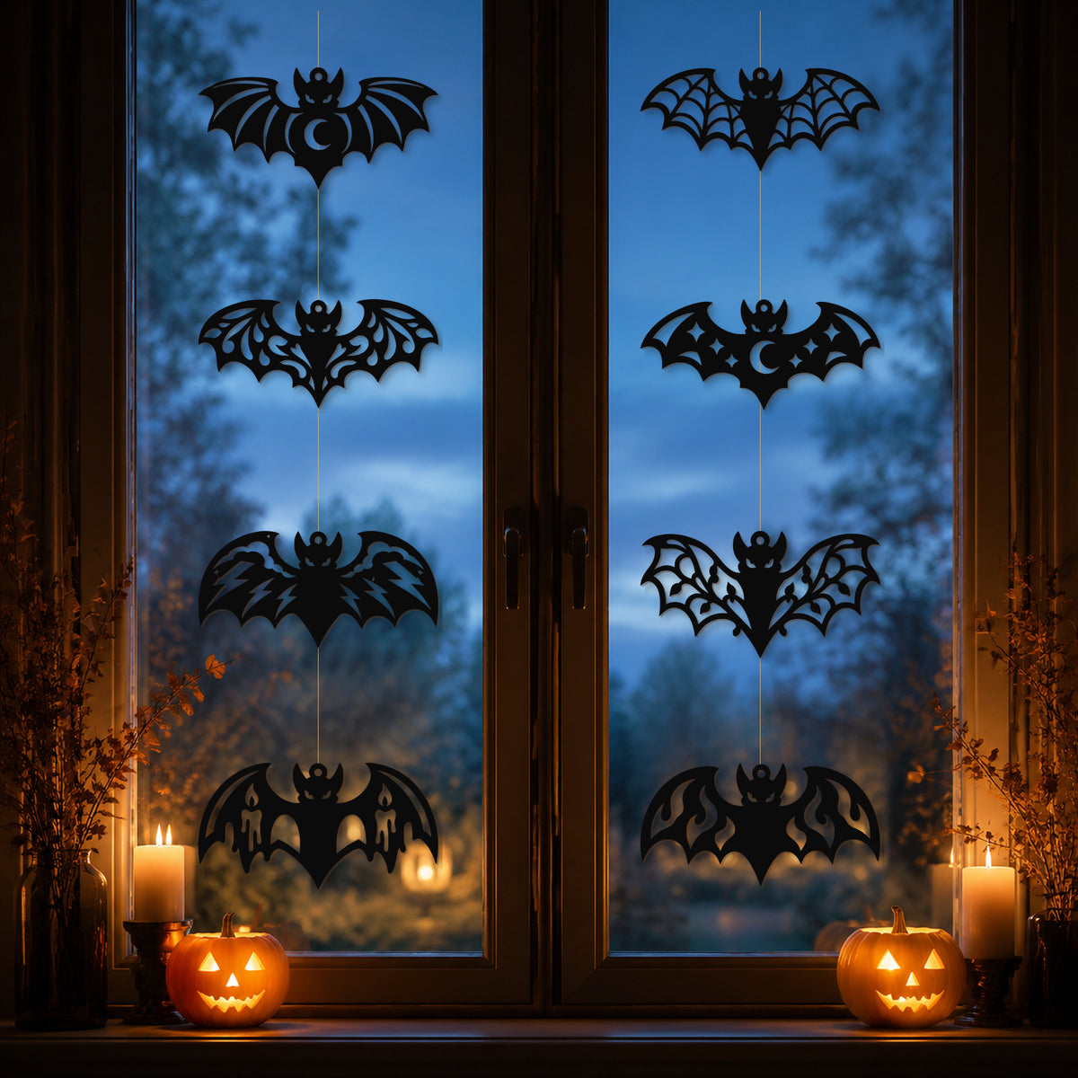 Halloween Hanging Bat Ornament STL Bundle – 8 Printable Bat Designs Main image