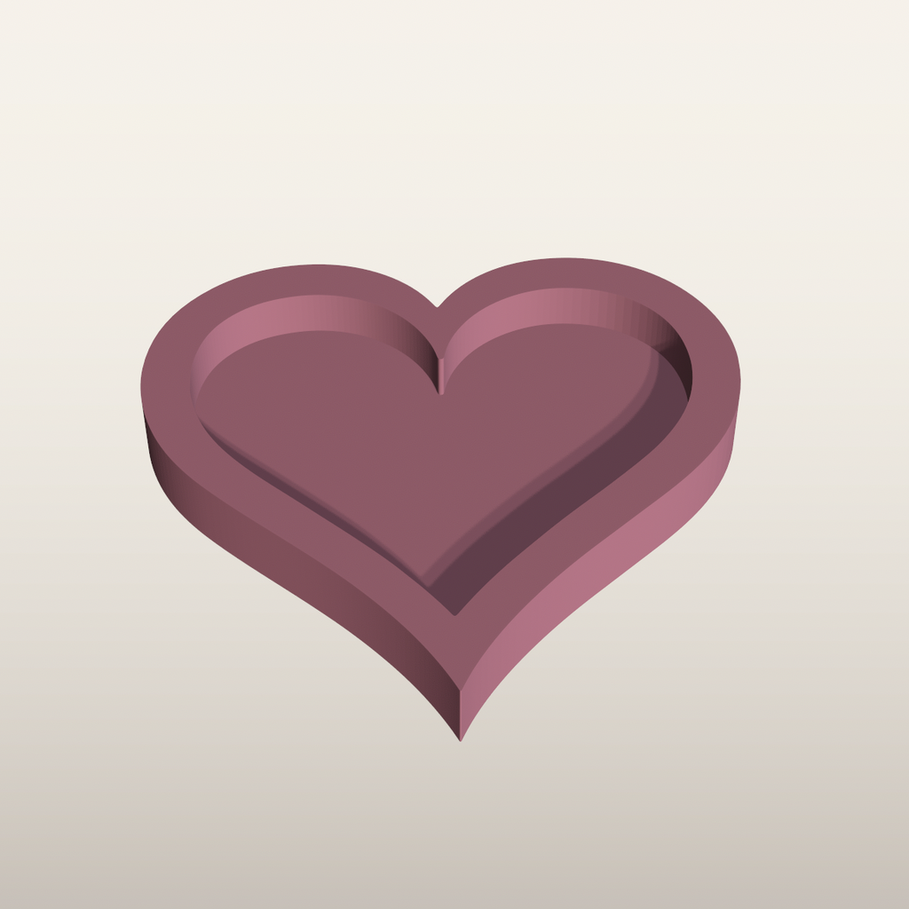 Heart Jewelry Tray STL File – 3D Printable Trinket Dish and Ring Holder