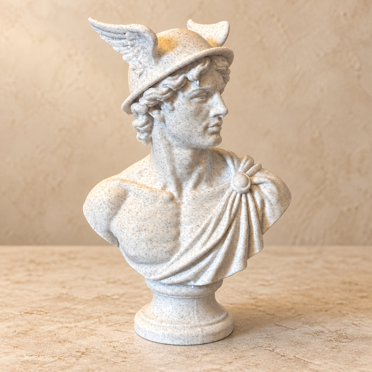 Hermes Bust Statue – Greek God Sculpture, Classical Mythology Home and Office Decor