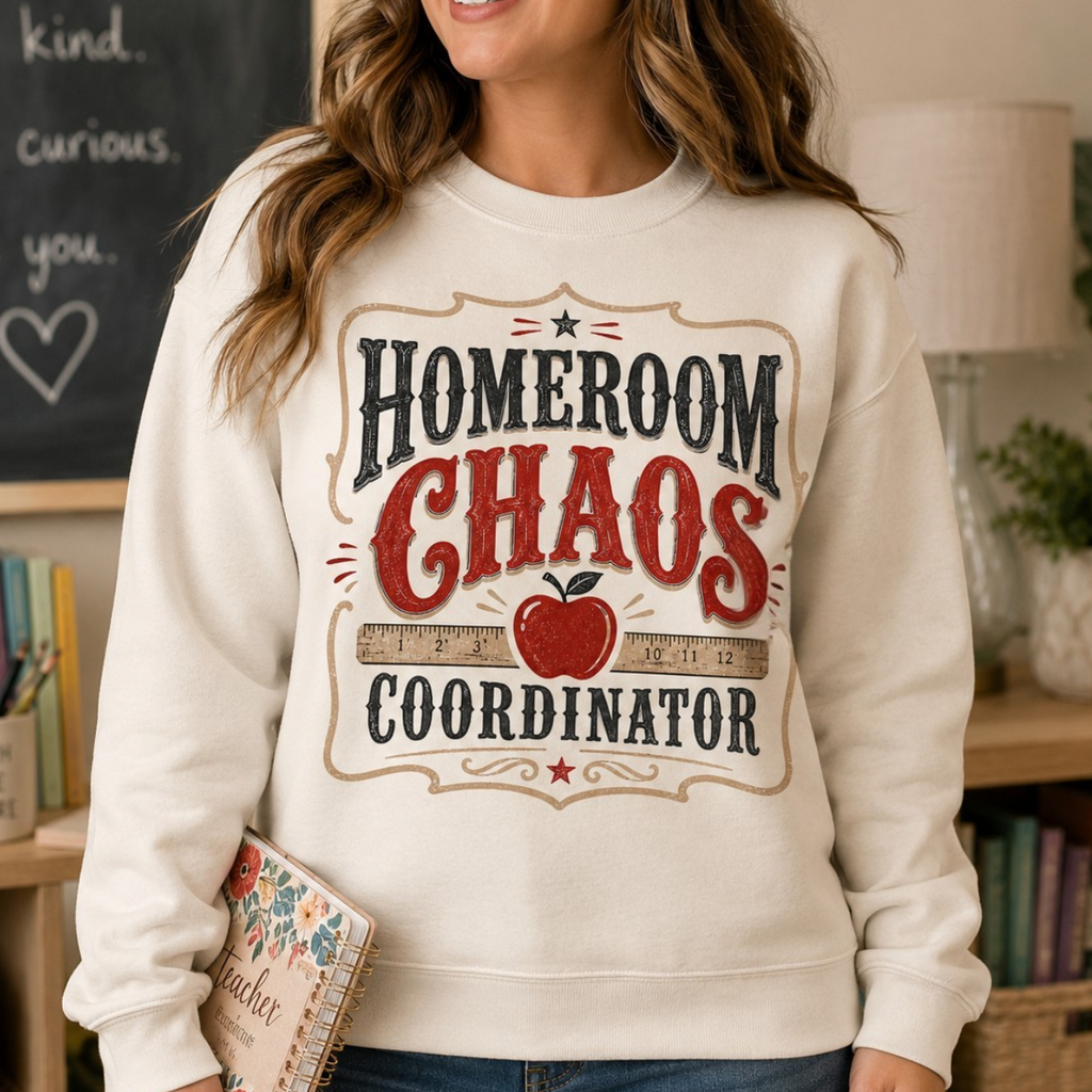 Homeroom Chaos Coordinator PNG | Funny Teacher Shirt Design for Back to School