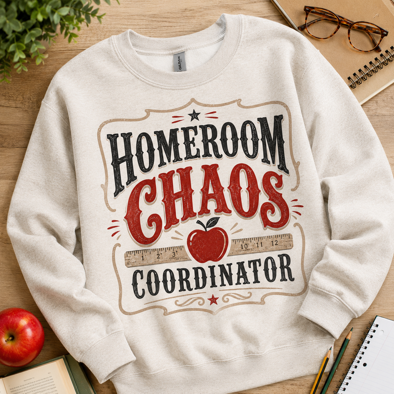 Homeroom Chaos Coordinator PNG | Funny Teacher Shirt Design for Back to School
