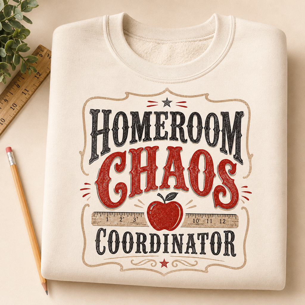 Homeroom Chaos Coordinator PNG | Funny Teacher Shirt Design for Back to School