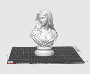 Hooded Woman Bust STL File – Classical Female Statue for 3D Printing