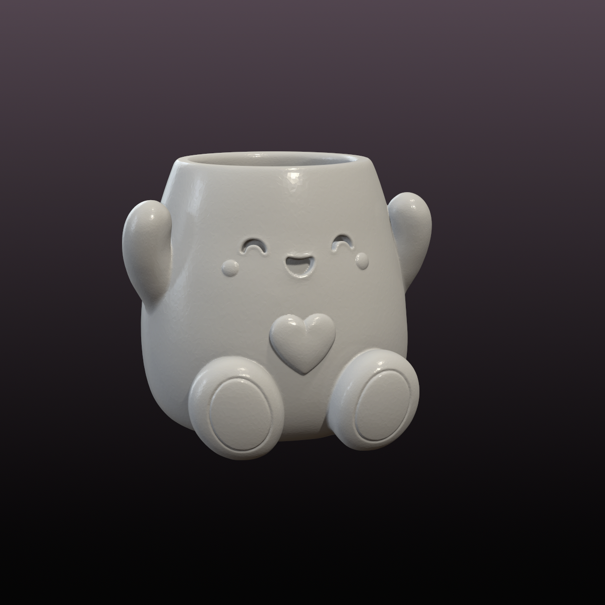 Kawaii Love Planter Trio STL Bundle – Cute 3D Printable Plant Pots