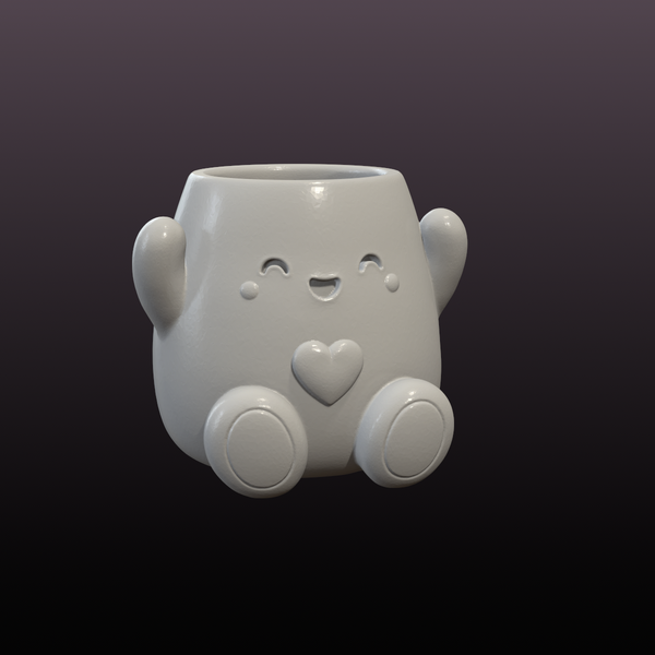 Kawaii Love Planter Trio STL Bundle – Cute 3D Printable Plant Pots