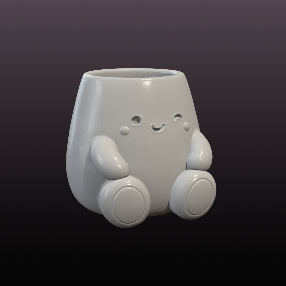Kawaii Love Planter Trio STL Bundle – Cute 3D Printable Plant Pots