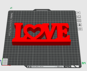 LOVE Sign STL File – Freestanding Heart Word Home Decor for 3D Printing