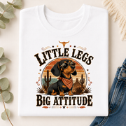 Little Legs Big Attitude Dachshund PNG Design – Funny Dog Shirt Sublimation File