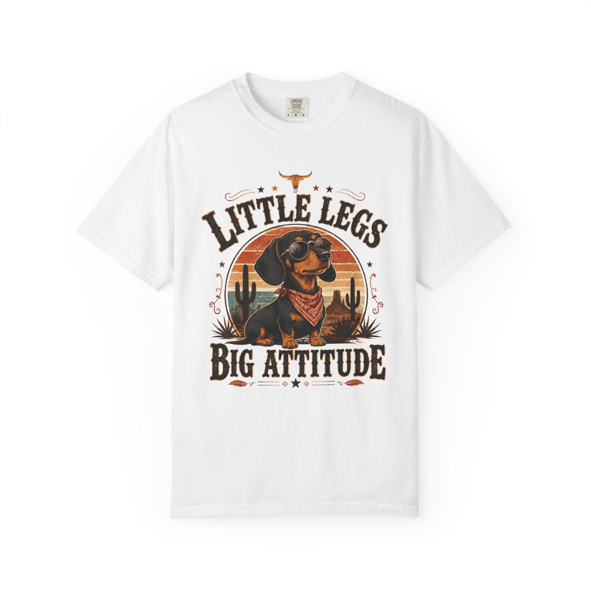 Little Legs Big Attitude Dachshund PNG Design – Funny Dog Shirt Sublimation File