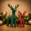Low-Poly Reindeer STL Set – 2 Christmas Deer 3D Print Files