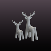 Low-Poly Reindeer STL Set – 2 Christmas Deer 3D Print Files