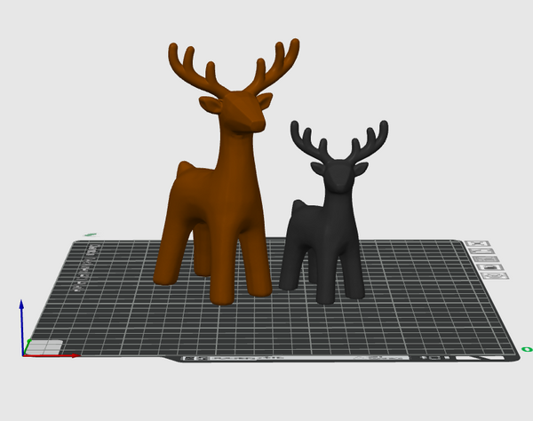 Low-Poly Reindeer STL Set – 2 Christmas Deer 3D Print Files