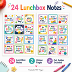 Printable Lunchbox Notes for Kids | 24 Positive School Notes