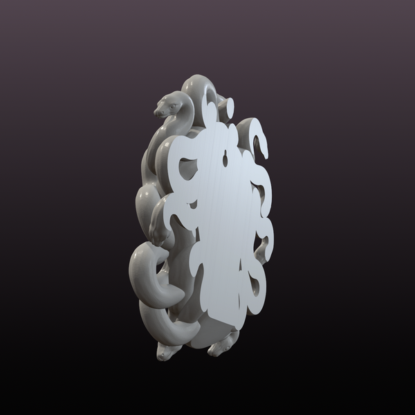 Medusa Wall Art STL File – Greek Mythology 3D Printable Sculpture
