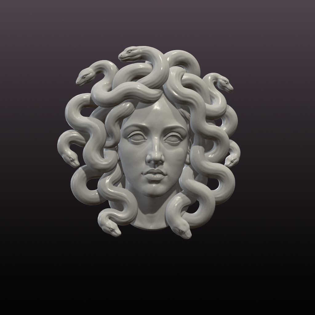 Medusa Wall Art STL File – Greek Mythology 3D Printable Sculpture
