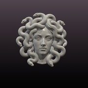 Medusa Wall Art STL File – Greek Mythology 3D Printable Sculpture