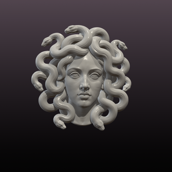 Medusa Wall Art STL File – Greek Mythology 3D Printable Sculpture