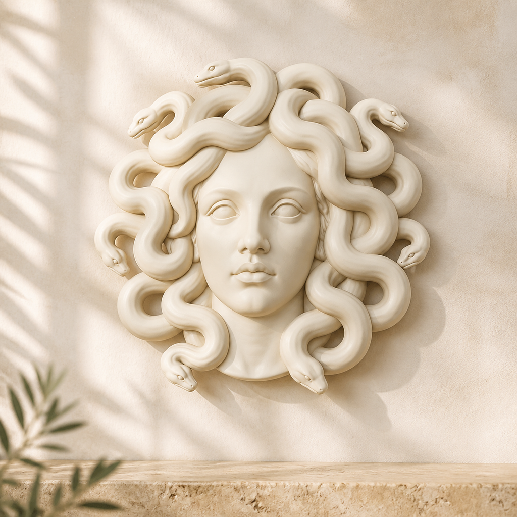Medusa Wall Art STL File – Greek Mythology 3D Printable Sculpture